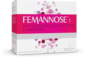‎FEMANNOSE FEMANNOSE F | 30 x Trinkgranulat mit 2.000 mg D-Mannose und Preiselbeer-Extrakt für die Blase (1 x 30 Femannose F)