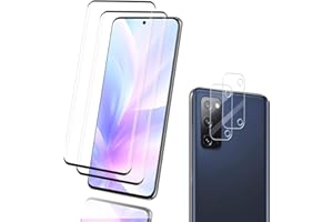 Carantee Verre trempé pour Samsung Galaxy S20, 2+2 pièces 3D protection écran +Caméra Arrière Protecteur, Haute Sensibilité, Sans Bulles 9H Anti Rayures Film Protection D'écran pour Samsung S20