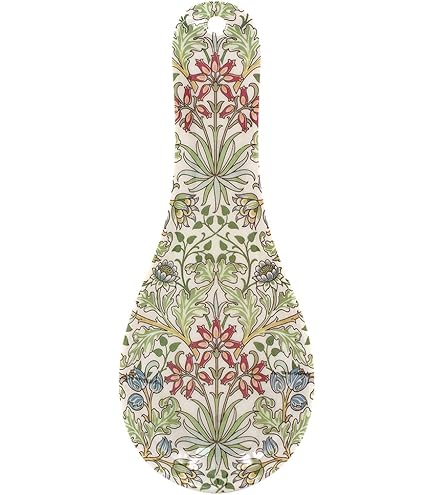 ANATTASOUL 2 Pcs Repose Cuillère Cuisine En Céramique 9 * 8.5cm, Support Pour Ustensiles De Cuisine, Porte-Cuillère Pour Spatules,Pinces, Cuillères à Café Ou Ustensiles(Ginkgo Biloba