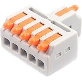 JOYELEC 11 Pieces D1-5 Electrical Connectors,1 Input and 5 Output,Suitable for 0.08-2.5(4.0) mm&sup2;Cable,250V,32A,Compact Cable