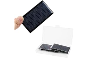 GALDOEP 6 Pièces 5V 90mA 0.45W 80X45mm Mini Panneau Solaire Panneau,Micro Mini Panneau Solaire pour énergie Solaire Énergie, Bricolage, Projets scientifiques – Jouets