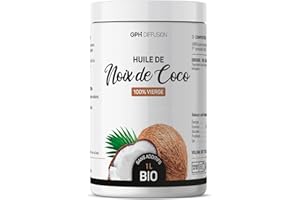 Huile de Noix de Coco vierge Bio 1 litre - GPH DIFFUSION