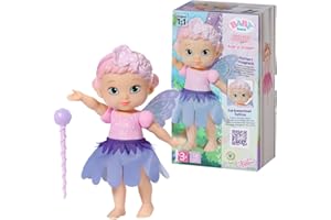 Baby Born Storybook Fairy Violet - 18cm Fairy doll with fluttering wings - Includes Doll, Wand, Stand, Backdrop and Picture Booklet - Suitable for children aged 3+ years - 833780