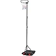 NEXT SPORTS Pro Court Netball Hoop and Post Regulation Height Adjustable Portable Stand, Black