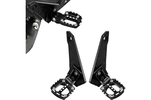 Poggiapiedi Posteriore Pieghevole Piedi Pegs per X-ADV 750 Forza 750 NC 750 2021 2022 2023 2024 2025,PSLER Pedale Posteriore Passeggero Set Moto CNC in Alluminio,Può Essere Piegato a 90 Gradi(Nero)