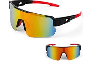 BANAONE Gafas de Sol Deportivas, Gafas Polarizadas y Cortaviento para Bicicleta, fas de Sol Deportivas Polarizadas para Hombre y Mujer, para Ciclismo Pesca Golf Running Conducción Esquí Senderismo
