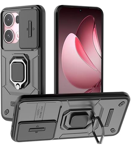 iVoler Cover per Oppo Reno 13 Pro 5G / Oppo Reno13 Pro 5G, [Protezione Antiurto di Grado Militare] Custodia Sottile Morbida in Silicone TPU Anti-Impronte Anti-Graffio Protettiva Case, Nero