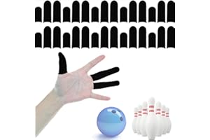 HALLEAST 30 Stück Bowling Handschuhe Leichter Nahtloser Anti-Rutsch Griffschutzhandschuh für Bowling,Anti-Schweiß Atmungsaktiver Bowling Schutz handschuh Einweg Finger Sleeve Grip für rechte und Linke Hand