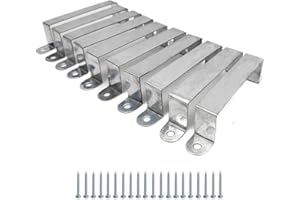 FENGSHENG-SHOP 10 Pack Ultimate 4Inch Fence Post Security Brackets (for 100mm/4 Posts) Concrete Or Wood, Anti Rattle Post Clips, Galvanised Anti Corrosion, with Screws