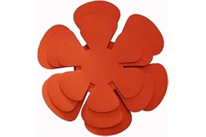 Homefurnishmall Lot de 12 protections en feutre anti-rayures et anti-adhésives pour ustensiles de cuisine pour protéger et séparer les casseroles et poêles (rouge), E6PV6NDAEXJ9XUQWZ52O7E4AQWI