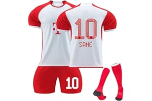 VVNHJA Trikot Kinder Fußball Trikot Set 23/24 Neues Hause/Auswärts Fussballtrikot Trainingsanzug Sportshirt Herren/Junge Football Training Tshirts, Shorts und Socken Anzug Outdoor Sport Trikot