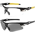 BDSHUNBF 2 Pcs Cycling Glasses, Sports Sunglasses, Cycling Sunglasses for Men Women, Sun Glasses UV400 Protection Ski Goggles Outdoor Bicycle Motorbike Driving Fishing Running Fishing Goggles