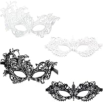 4 mascherine per gli occhi in pizzo sexy maschera mardi erba mezza ...