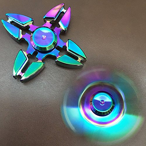 Color Rainbow Aluminum Metal Tri Hand Finger Spinner EDC Desk Toy Gyro Color Rainbow Aluminum Metal Tri Hand Finger Spinner EDC Desk Toy Gyro