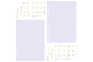 DY.2ten 14 Fogli Trasparente Bianco Divisori Raccoglitori ad Anelli A5,6 Fori Plastica Divisorio Pagina Indice Tab,per A5 Quaderni ad Anelli, per Scuola o Ufficio(21cm x 14.2cm)