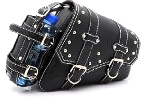 ‎EVOMOSA Motorrad Satteltaschen Leder PU wasserdichte Motorrad Side Gepäck Werkzeugtasche - Schwarz (Rechte Seite)
