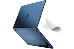 eleger Funda antigrietas Compatible con M4/M3/M2 MacBook Air 13 Pulgadas A3240 A3113 A2681, Lanzamiento 2025 2024 2022, Borde de TPU Negro y Carcasa rígida de PC, Medianoche Mate