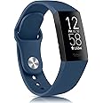 Tobfit Watch Strap Compatible for Fitbit Charge 3/4 Smartwatch (Watch Not Included), Removable Soft Belts with Hidden Buckle for Charge 3/4 Wristband, Sport Band for Men & Women