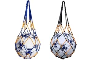 TENGYIF 2 Stück Basketball Netz Tasche, Tragbare Ballnetz, Fußball Mesh Ball Tasche, Volleyball Netz Tasche, tragbare Sport Ball Netz Tasche Ball-Transporttasche geeignet für Fußball Rugby