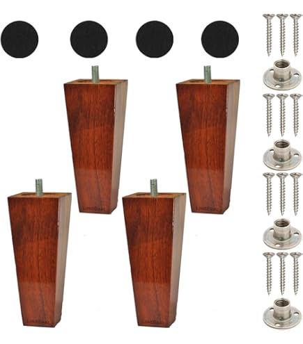 4 Pack Wooden Furniture Legs Solid Wood Sofa Legs 15 Cm For Sofa Chest Or Drawers