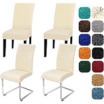 Shujin Weihnachts Stuhlhussen 4er Set - Stretch Bezüge Für Esszimmerstühle