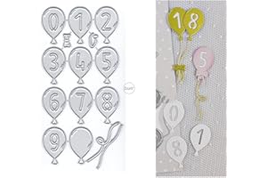 DzIxY Stesso come palloncini numeri di metallo fustelle per timbri trasparenti e fustelle di taglio in metallo set per la creazione di biglietti Scrapbooking forniture di carta sigilli tasche di