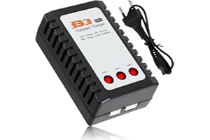 JCSJK B3 Chargeur Lipo pour Batterie 3S (11.1V) / 2S (7.4V), Chargeur Batterie Rapide pour Airsoft RC Drone Bateau Voiture Quadcopter