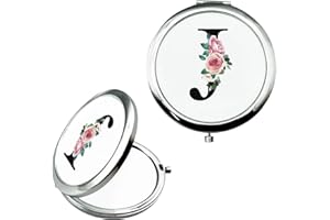 JEKUGOT Compact Mirror, Small Pocket Mirror, Make up Mirrors for Bride To Be Gifts, Personalized Gifts for Girls Women Mother(J)