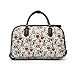Price comparison product image LeahWard® Ladies Butterfly Print Travel Bag Holdall Hand Luggage Womens Weekend Handbag Wheeled Trolley 309 (Fuax Leather L.Blue Owl)