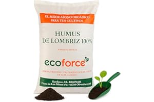 CULTIVERS Humus de Lombriz Ecológico 40 L Universal Abono para Plantas y Huerto | Fertilizante Orgánico Natural Mejora el Suelo Estimula el Crecimiento y Aumenta la Producción de los cultivos