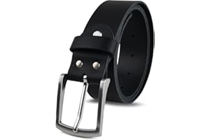 FOMAX® Herren Ledergürtel aus Rindsleder, Gürtel Handgemacht, MADE IN GERMANY, für Männer Jeans Anzug, 38mm breit, Länge kürzbar, Echtleder schwarz