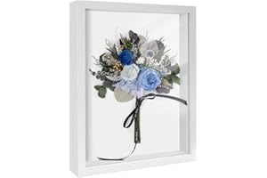 NAKUTITA 3D Bilderrahmen zum Befüllen 25x20cm, 3D Objektrahmen Hölzern bis 3cm, Tiefer Rahmen für Wand & Desktop für Fotos, Blumen, DIY Erinnerungsstücke, 3D Rahmen für Deko Wand /Schreibtisch/Geschenk