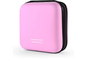 KUOCDSIK Range CD, boîtier de DVD Blue-ray EVA de 48 capacités organisateur de stockage de disque dur de protection pour les voyages en voiture (48 Capacités, Rose48)