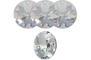 CHRISTOPH PALME LEUCHTEN 4X Kristall Sonne ø 40mm Hoch Brillant Regenbogenkristall Feng Shui Fenster-Deko Facettenreich Sonnenfänger Suncatcher