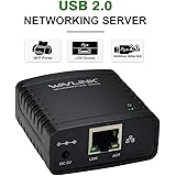 WAVLINK USB 2.0 Networking Print Server Ethernet Print Server Adapter LPR 1-Port MFT Print With 10/100Mbps LAN Ethernet Port