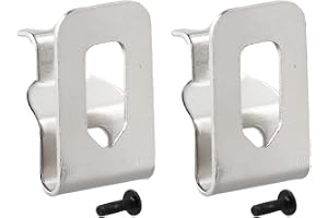 2-pack silver stål bältesklämma krokar kompatibla for DeWalt 18 V 20 V borrförare DCD785C2 DCD780C2 skiftnyckel modeller ersä