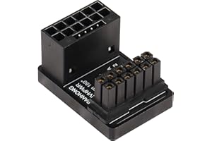 CERRXIAN 12VHPWR adapter kątowy 180 stopni, PCI-e 5.0 12VHPWR ATX3.0 600 W 16-pinowy adapter kątowy 180 stopni żeński na męski, do karty graficznej GPU 12+4pin RTX 3090Ti 4070Ti 4080 4090 (typ A)