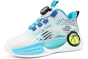 XINGHUANHUA Knob Buckle Shoes Basketball Shoes Boys Basketball Shoes Girls Fashion Sports Shoes Casual Basketball Shoes Kids Basketball Shoes