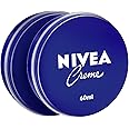 NIVEA Creme, Universal All Purpose Moisturizing Cream, Tin 60ml, Pack of 2