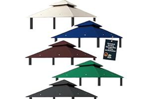 freigarten.de Ersatzdach für Pavillon 3x3 Meter Sand Antik Pavillon Wasserdicht Material: Panama PCV Soft 370g/m² extra stark Modell 6 (Marineblau)