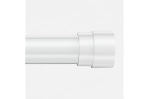 BellaHills 1 Pezzi Bastone Tenda Estensibile, 76-269cm Bastoni per Tende con Staffe in Diametro 25mm, impermeabile e antiruggine, Aste per Tende Set per Camera da Letto, Soggiorno, Cucina, Bianco