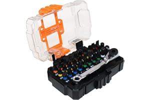 MACHOMAN 1MC031 Valigetta portatile da 31 pezzi, dotata di 30 punte e 1 chiave a cricchetto