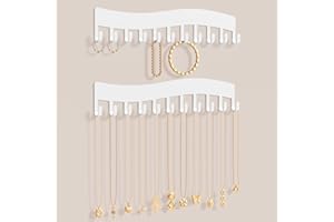 JOSMIMIC Kettenhalter zur Aufbewahrung von Schmuck an der Wand, robuster Schmuck-Organizer für Halsketten, Armbänder und Ohrringe, Wand-Halsketten-Organizer, Schmuckanhänger