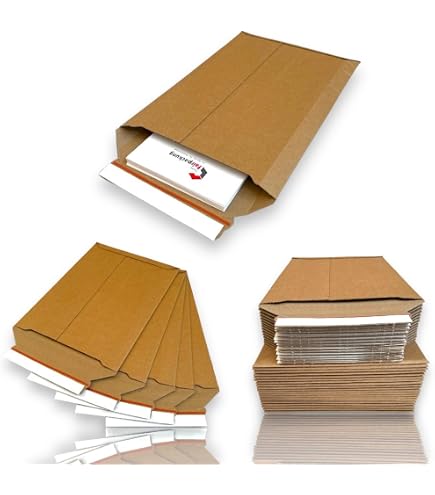 Premium Versandtaschen Aus Mikro-Wellpappe – DIN A4, Bis 50 Mm Füllhöhe, Mit Aufreißfaden & Klebeverschluss