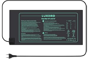 Luxbird Heizmatte Setzling Heizmatte Wärmematte Reptil Dragon Temperatur Heizkissen Amphibien Pet Mat IP67 Wasserdicht Wärmer Bett Matte 20,75"x10" LB-HM 21 EU Stecker