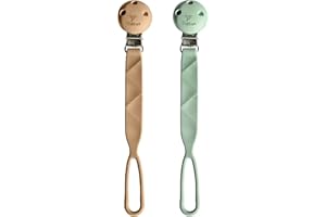 Colifree® - Chupetero, broche pinza todo Silicona para chupete, cadena chupete bebe extra flexible, sujeta chupete extra pinza, +0 meses para chupetes de anilla, Seguro y agradable al tacto