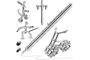 KOVIM Fidget Pen Stocking Fillers Kids, Christmas Secret Santa Birthday Gifts Cool Fidget Toy for Teenage Boys Girls Gifts, Anxiety Stress Relief Funny Dad Gift for Him Men Boyfriend (silver)