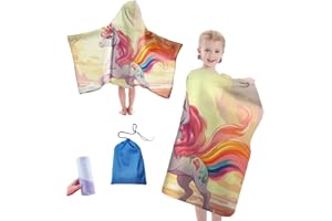 Aiorber Badeponcho Kinder und Baby, Microfaser Kinderhandtuch, Poncho Badetuch Babyhandtuch mit Kapuze, Strandtücher für Jungen und Mädchen, 127 x 60cm Kapuzenhandtuch Baby