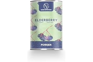 GOOD NUTRITION Poudre de baies de sureau - baie de sureau bio séchée au congélateur | bio | freeze-dried elder berry | good-smoothie | 100% fruit | sans additifs + nombreux ingrédients | 120 g