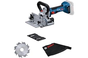 Bosch Professional 18V System Cordless Biscuit Joiner GFF 18V-22 (incl. Side milling Cutter, dust Bag, Clip-on Plate, pin-Type face-Wrench)